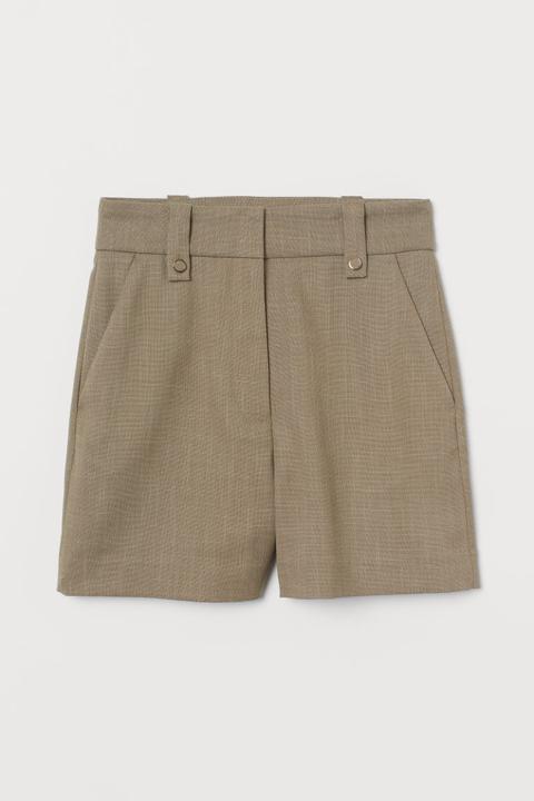 Pantalón Corto De Vestir - Verde