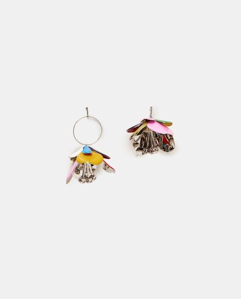 Orecchini Con Foglie Metalliche