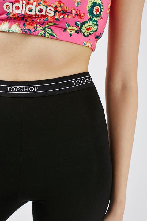 Womens Tall Topshop Branded Leggings - Black, Black from Topshop