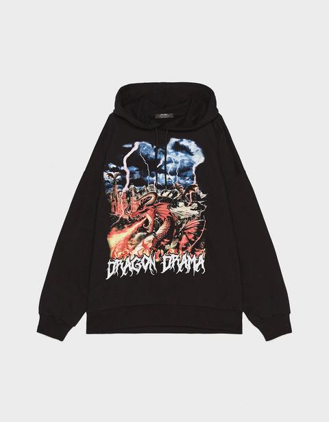 Sudadera Con Capucha Y Estampado