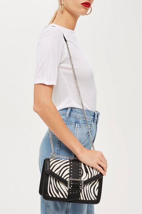 Womens Seema Zebra Shoulder Bag - Monochrome, Monochrome