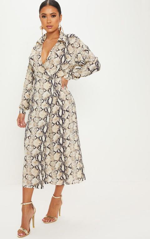 Wrap Snake Print Dress Discount Sale, UP TO 62% OFF |  www.editorialelpirata.com