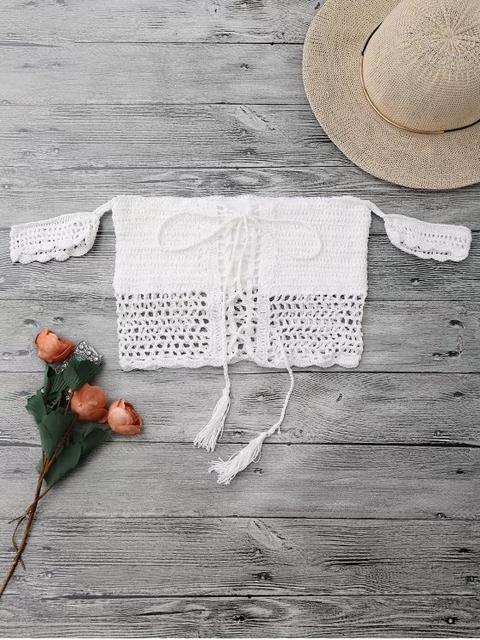 Knitted Off The Shoulder Bikini Bra