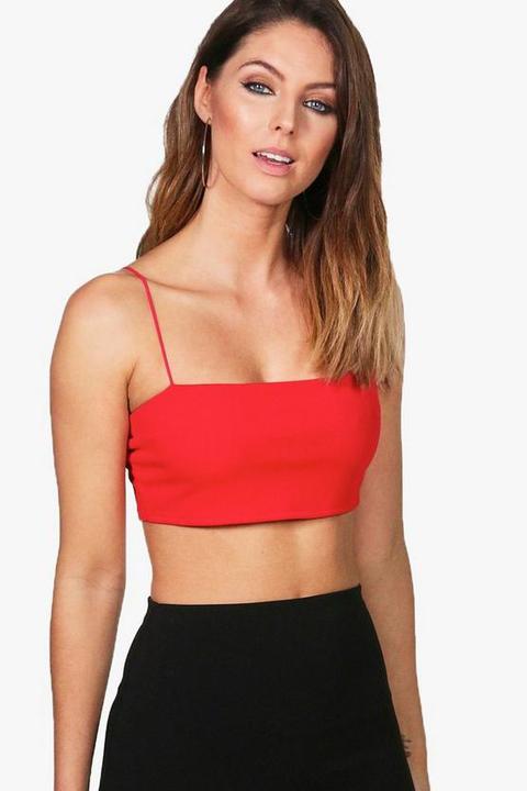 Square Neck Strappy Bandeau