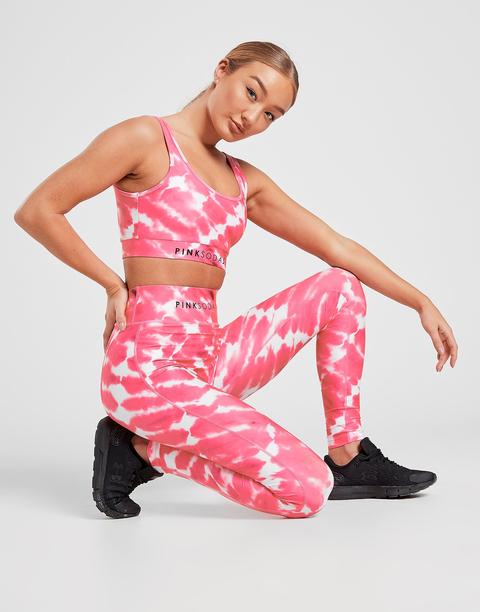 Pink Soda Sport Tie Dye Tights - Pink
