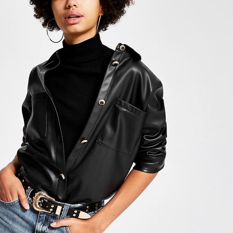 Black Faux Leather Jacket