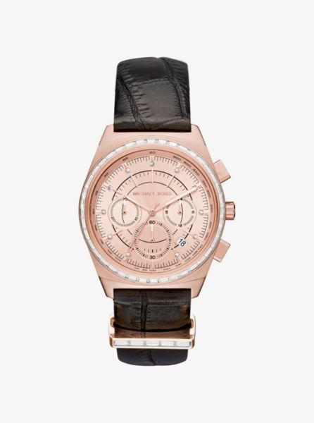 Orologio Vail Tonalità Oro Rosa Con Cinturino In Pelle Goffrata