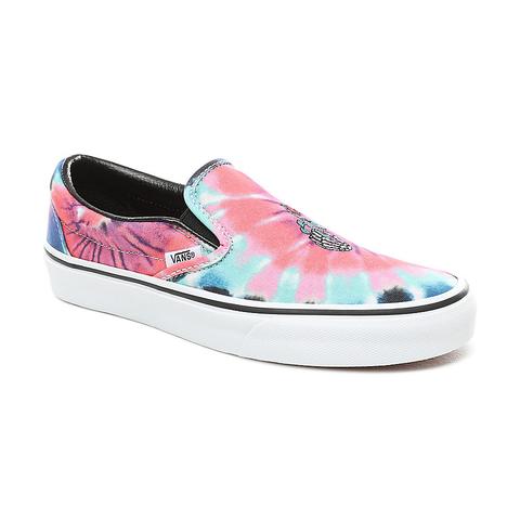 tie dye vans slip on womens