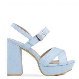 Helena - Light Blue Platform Heeled Sandals