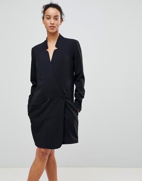 See U Soon - Vestito Stile Blazer - Nero