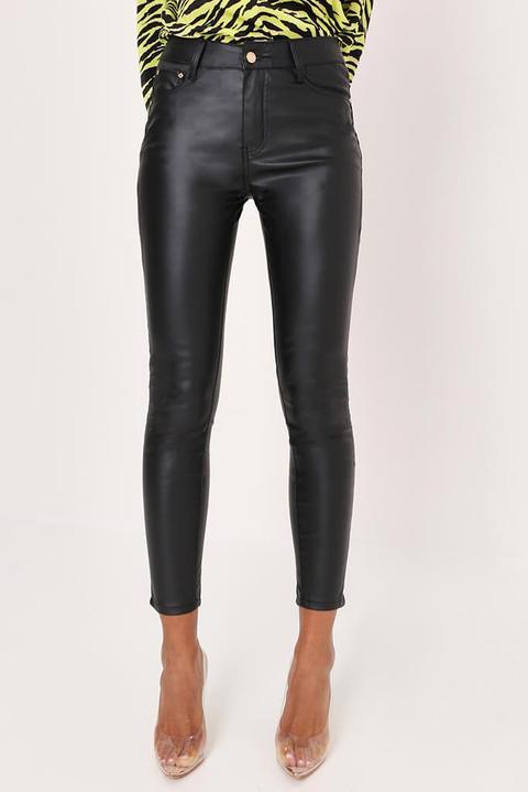 Black Faux Leather Skinny Trousers