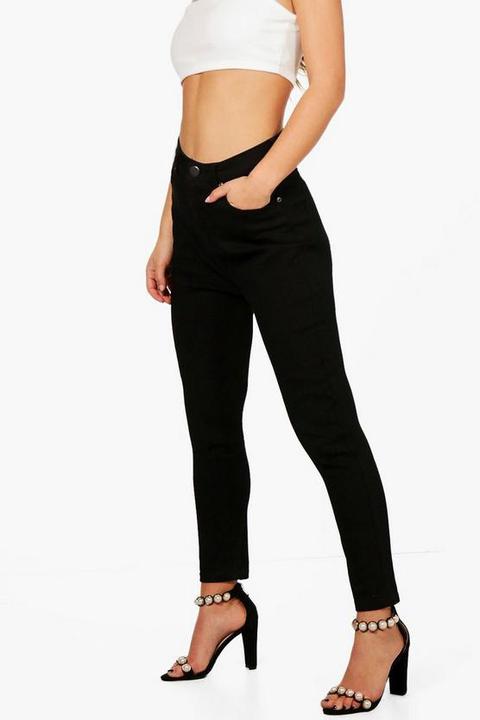 Petite - Jean Skinny Taille Haute - Noir - 32, Noir