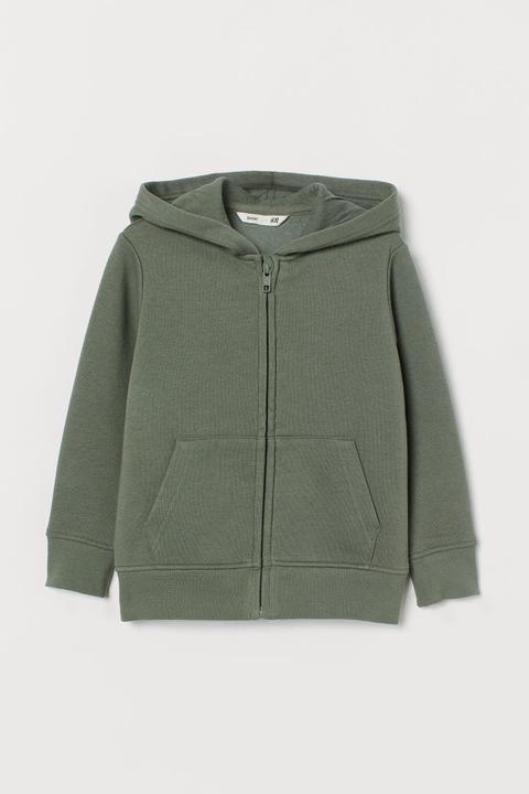 Zip-through Hoodie - Green