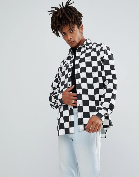 Sobrecamisa Con Estampado Damero De Asos