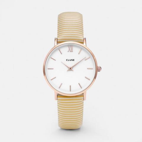 Minuit Rose Gold White/sunny Yellow Stripes