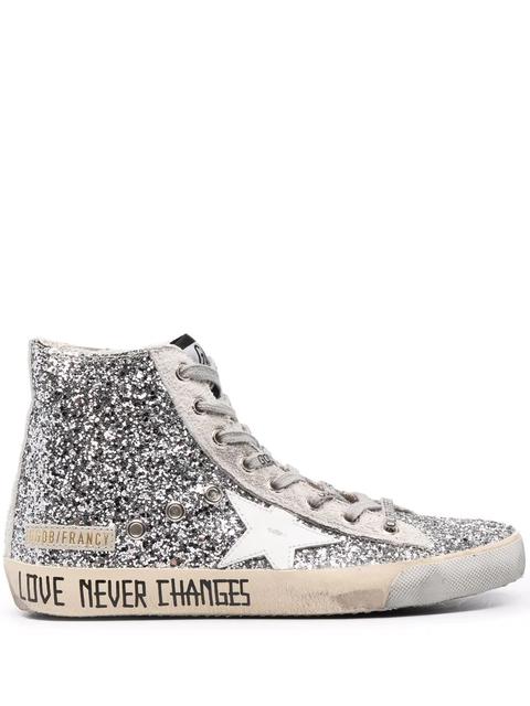 Golden Goose Zapatillas Altas Francy - Plateado