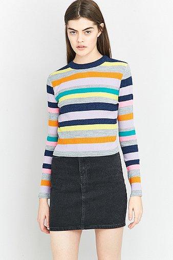 Urban Outfitters Neon Striped Jumper - Womens M