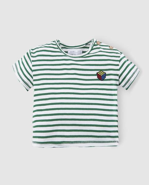 Residente Ciro roble Brotes - Camiseta De Bebé Niño De Rayas En Verde from El Corte Ingles on 21  Buttons