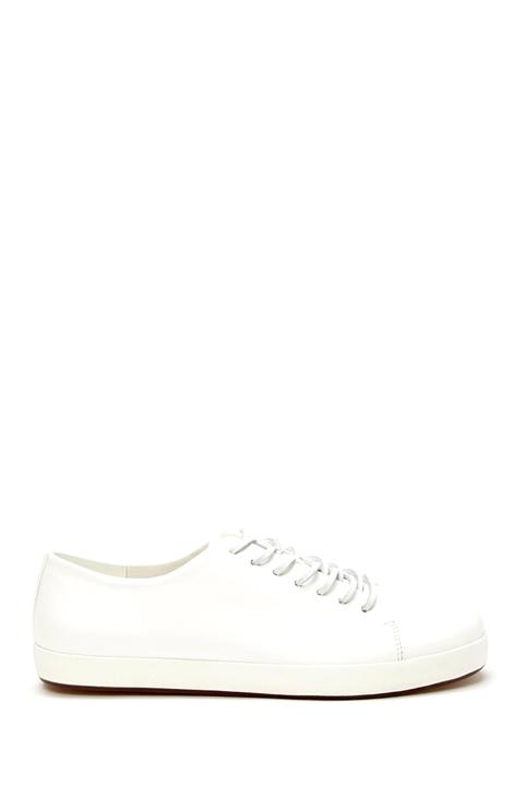 Faux Leather Low-top Sneakers