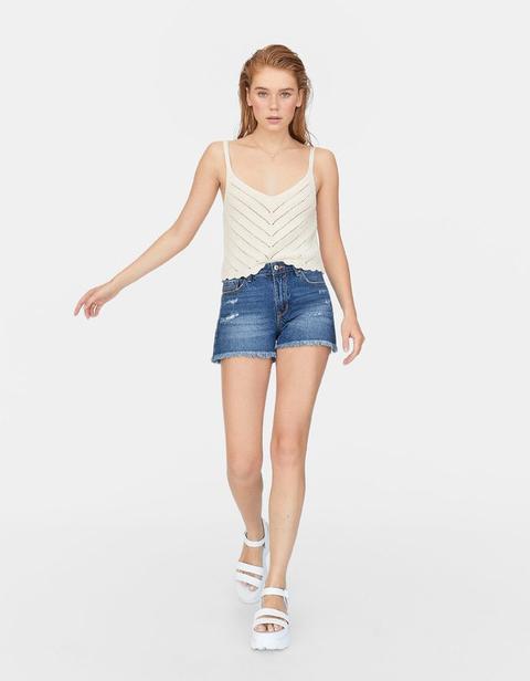 Shorts Denim Jeans Medio