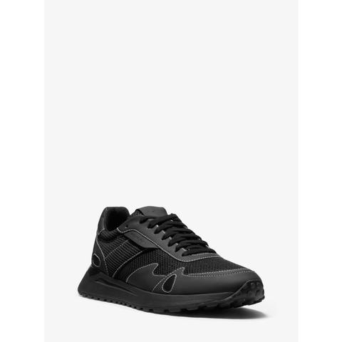 Mk Miles Mesh And Leather Trainer - Black - Michael Kors