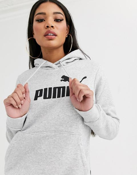 Puma Essentials Grey Logo Hoodie