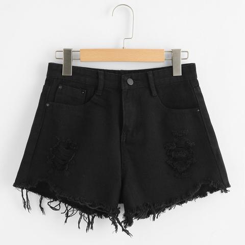 Shorts In Denim Con Orlo Grezzo