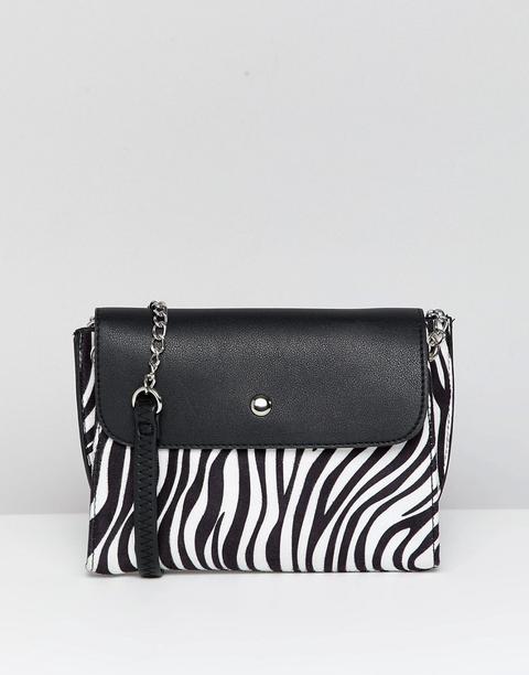 New Look - Borsa A Tracolla Con Stampa Animalier - Nero