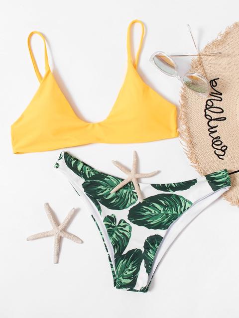 Sets De Bikini Con Estampado De Selva