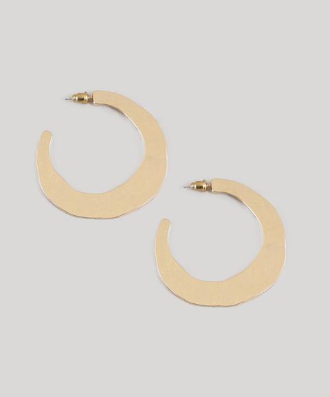 Brinco Feminino De Argola Texturizado Dourado