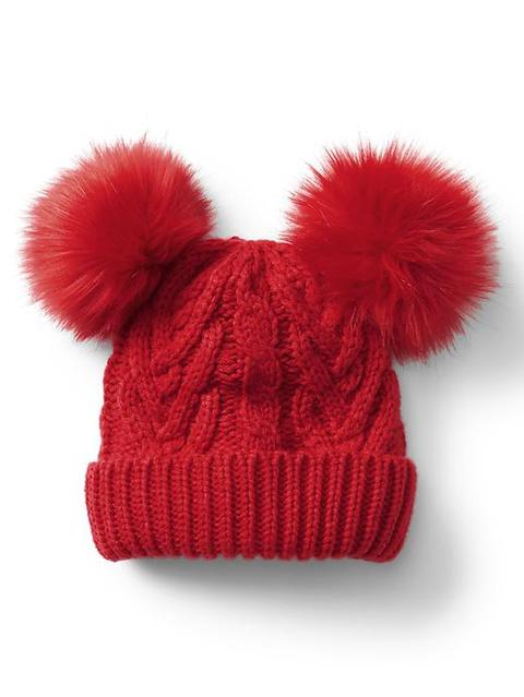 Cable Knit Pom-pom Beanie