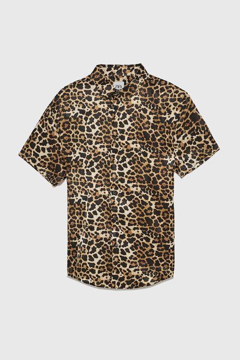 Camicia Con Stampa Animalier