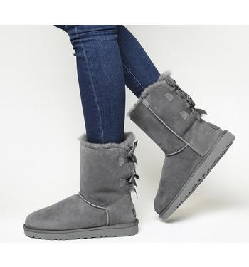 ugg bow boots grey
