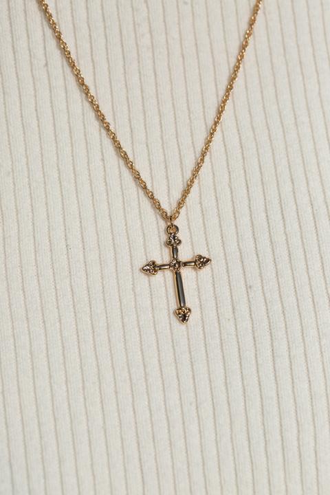 Gold Cross Necklace from Brandy Melville on 21 Buttons
