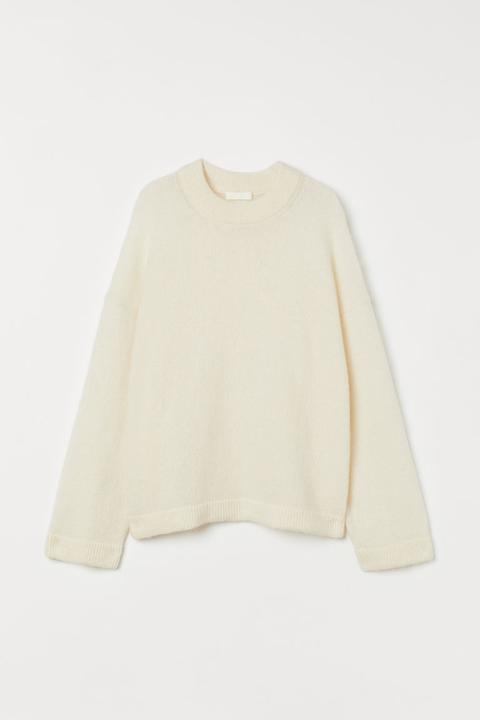 Mohair-blend Jumper - White