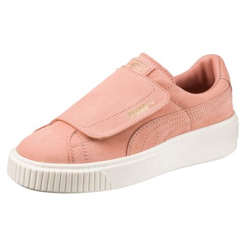 Zapatillas Con Tira Grande De Mujer Suede Platform