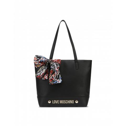 Shopper In Ecopelle Con Logo Lettering E Fiocco Multicolor