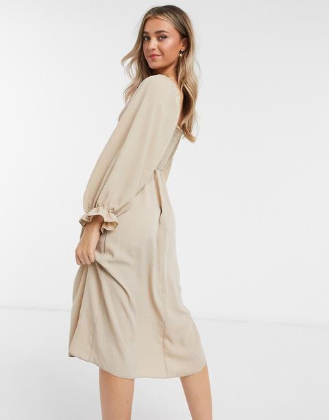 new look square neck midi dress