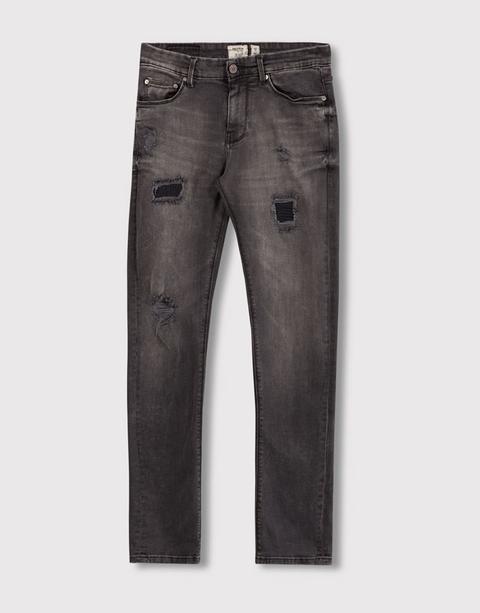 Jeans Skinny Fit Desgastado