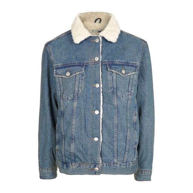 topshop oversized borg jacket