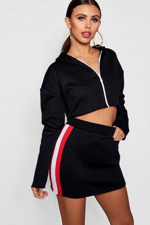 Petite Crop Sweat & Skirt Co-ord