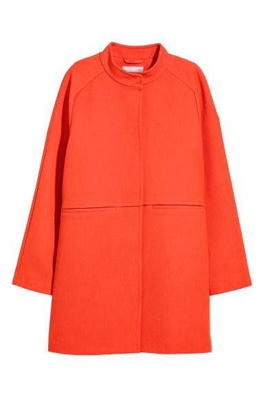 H & M - Cappotto Corto In Misto Lana - Arancione