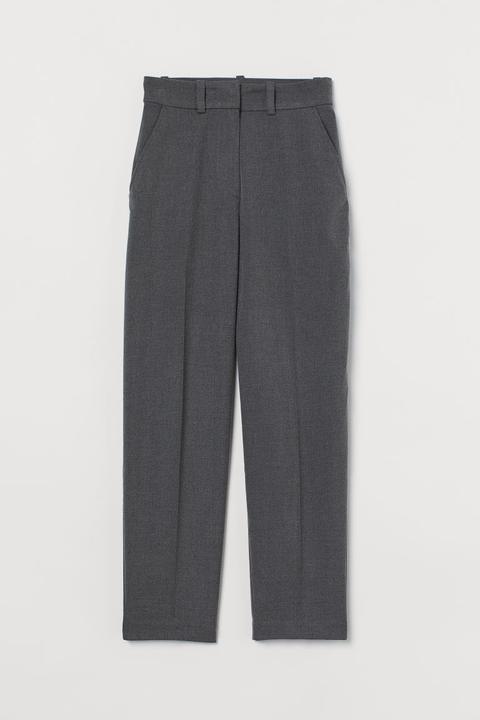 Cigarette Trousers - Grey