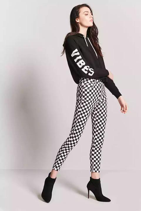 Checker Print Pants