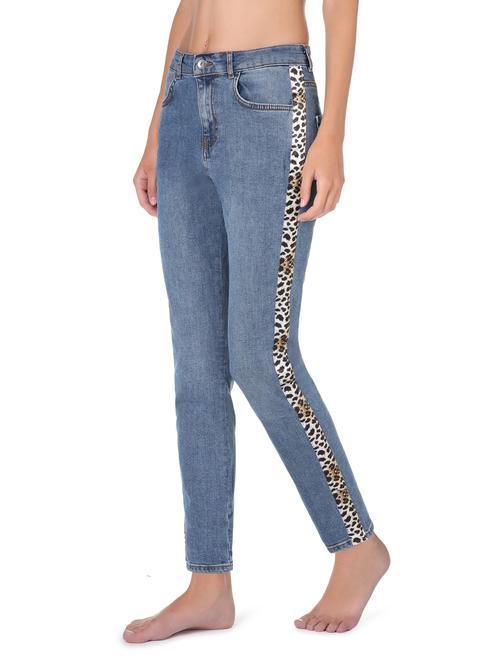 Jeggings Con Bande Laterali Animalier