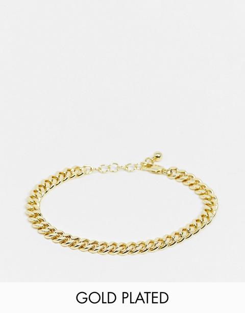 Pieces 18k Gold Plated Chain Bracelet In Gold