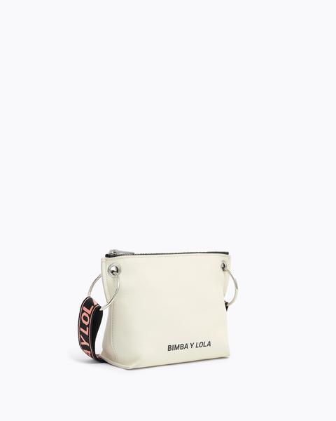 Bolso Bandolera Trapecio S Piel Blanco