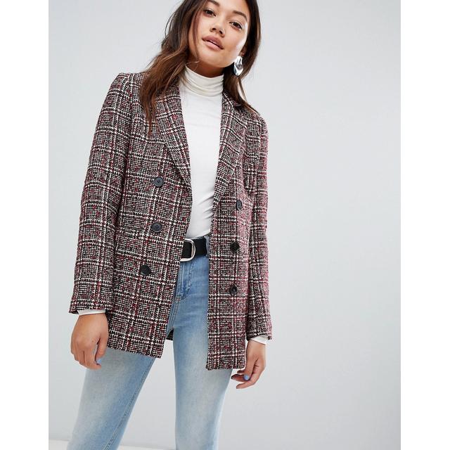 checkered blazer coat