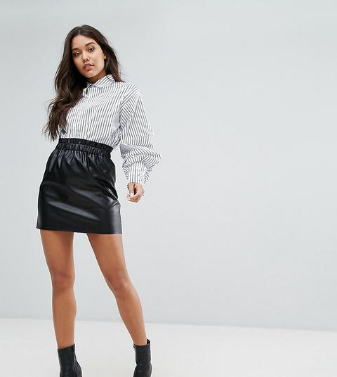 Missguided - Minigonna In Pelle Sintetica - Nero