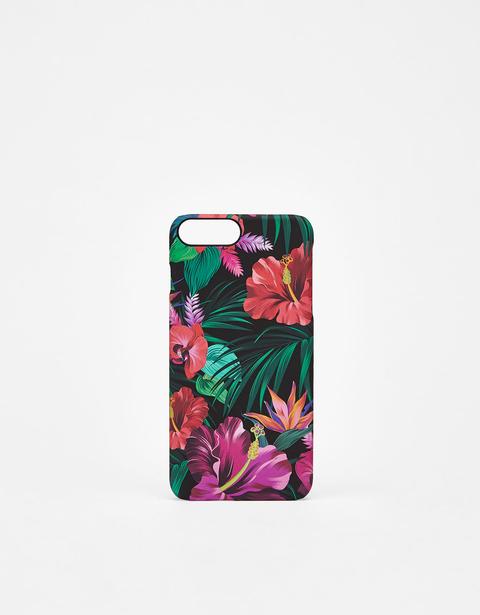 Carcasa De Flores Tropicales Iphone 6 Plus/7 Plus /8 Plus